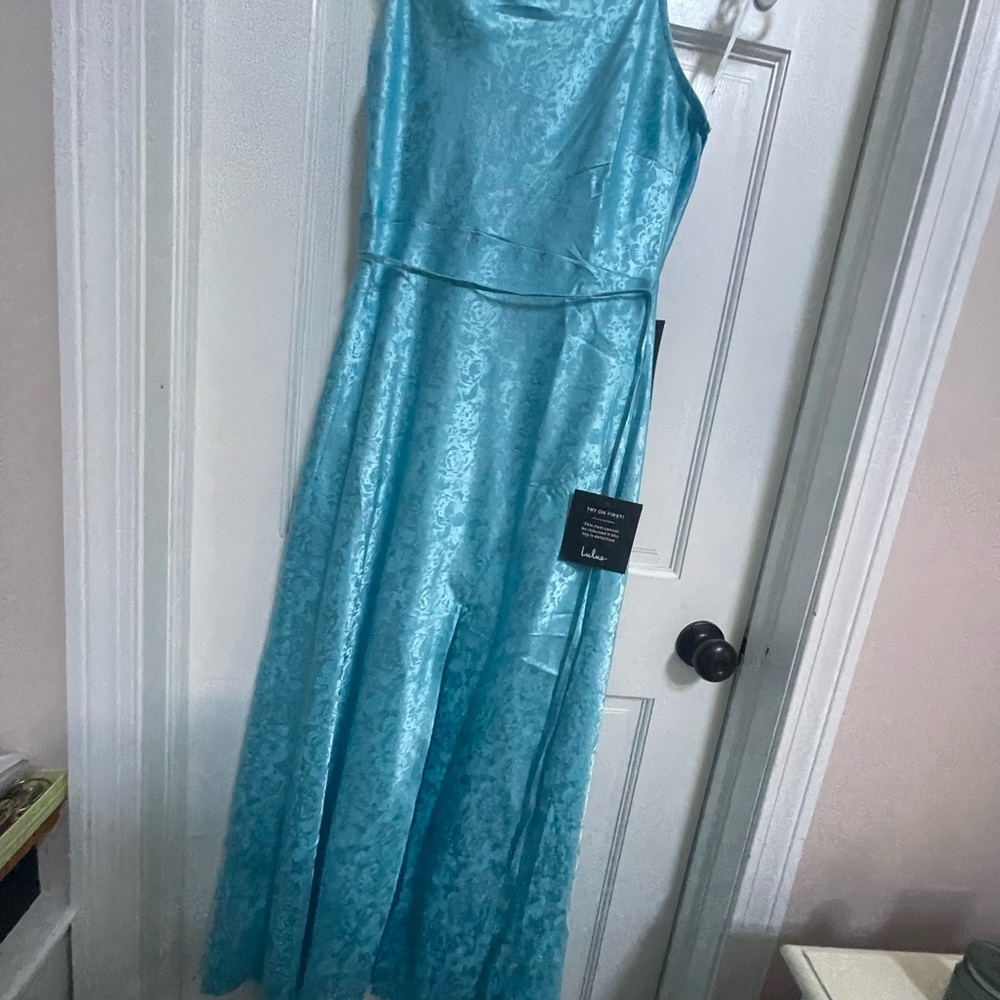 Elegant Blue Sleeveless Dress